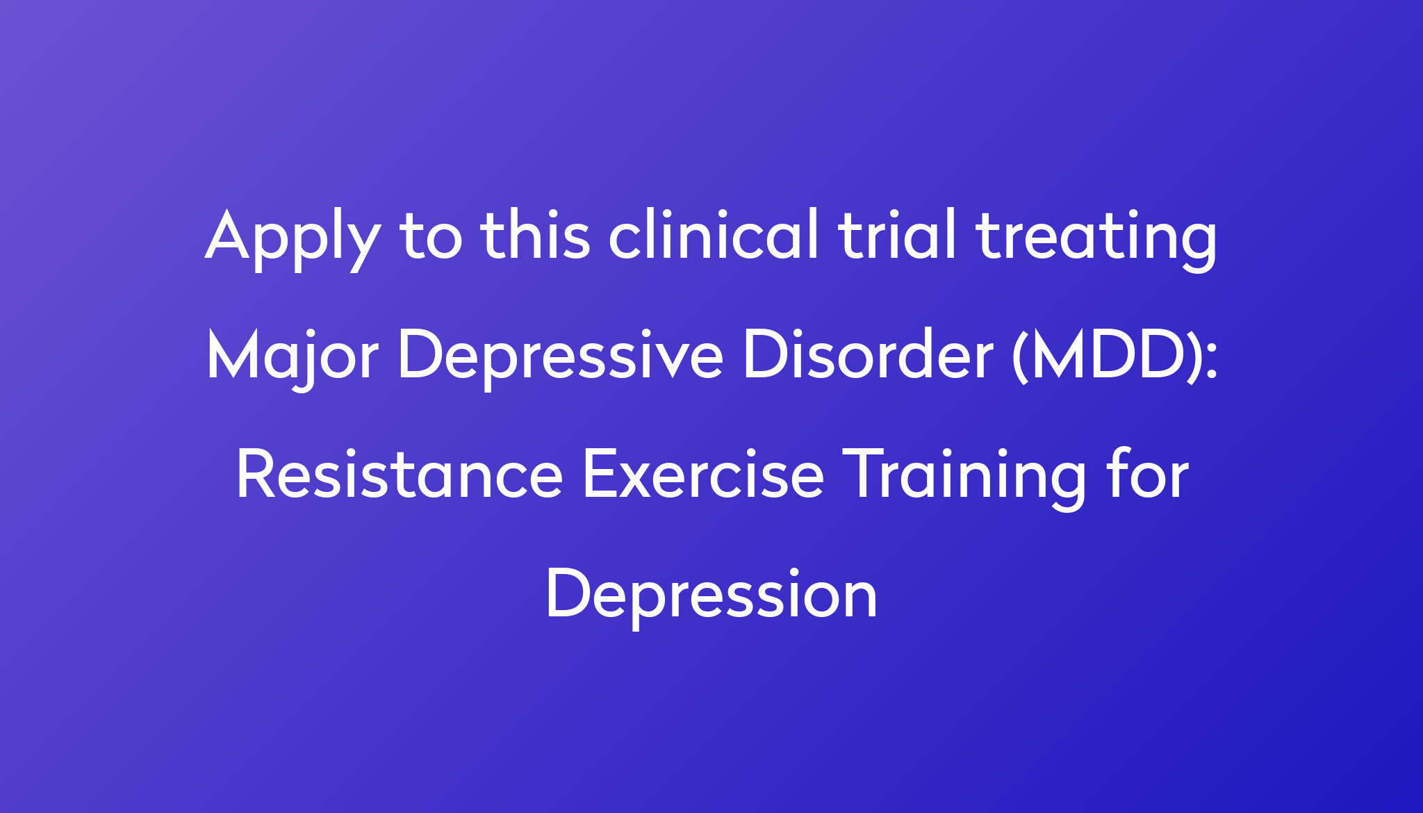 resistance-exercise-training-for-depression-clinical-trial-2023-power